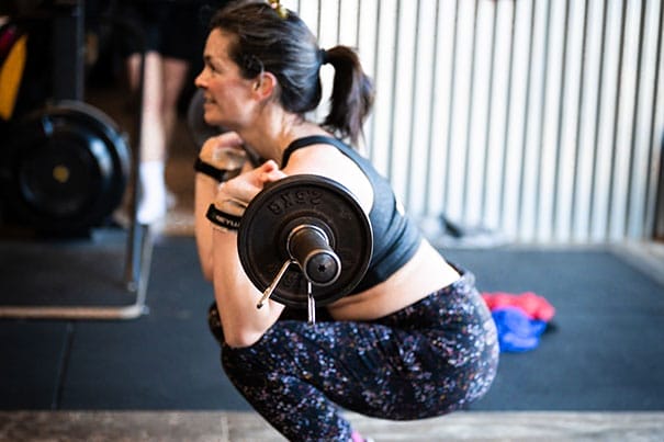 Woman on personal training class